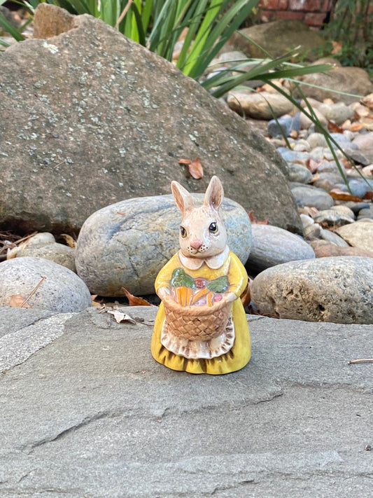 Vintage Ceramic Mrs. Wiggs Rabbit Figurine Porcelain Bunny Figurine