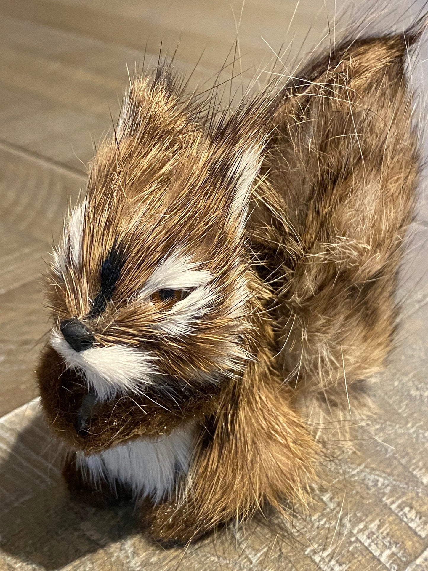 Vintage Furry Squirrel Stuffed Figurine