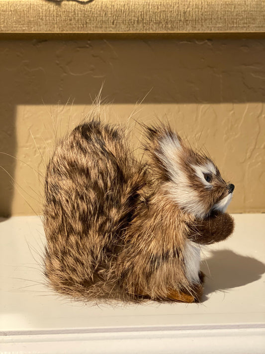 Vintage Furry Squirrel Stuffed Figurine