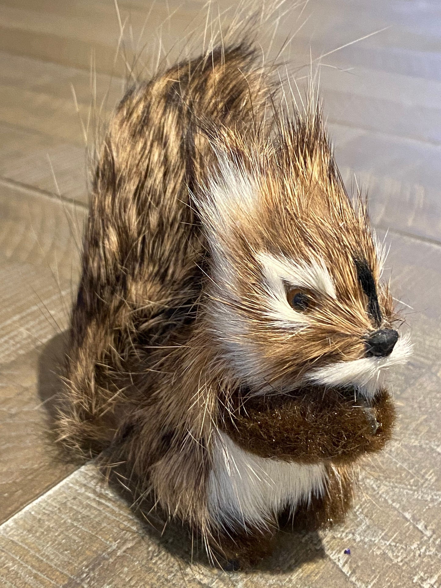 Vintage Furry Squirrel Stuffed Figurine