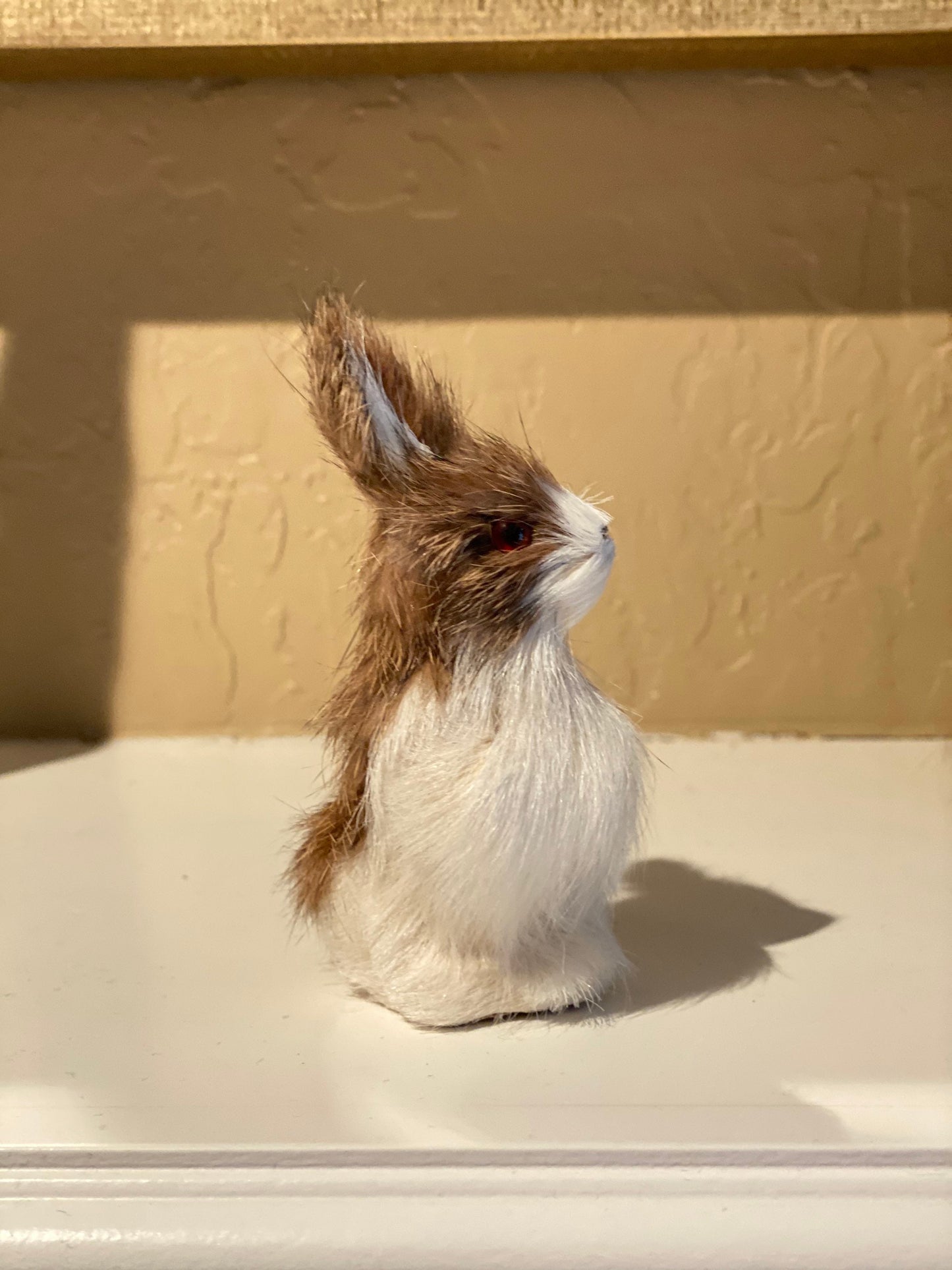 Vintage Furry Rabbit Stuffed Figurine