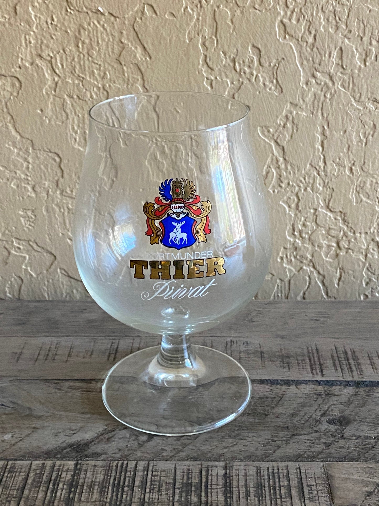 Vintage Dortmunder Thier Privat Beer Glass Tulip Beer Glass