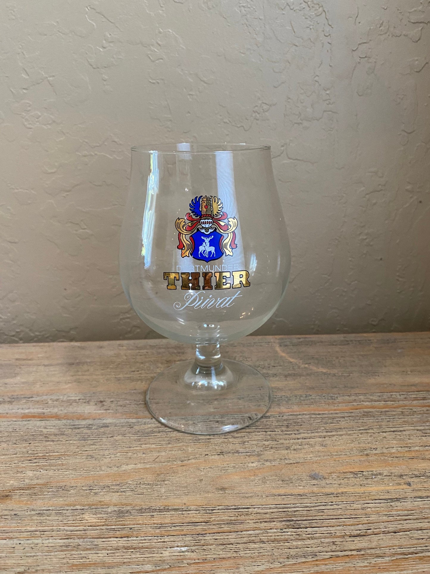 Vintage Dortmunder Thier Privat Beer Glass Tulip Beer Glass