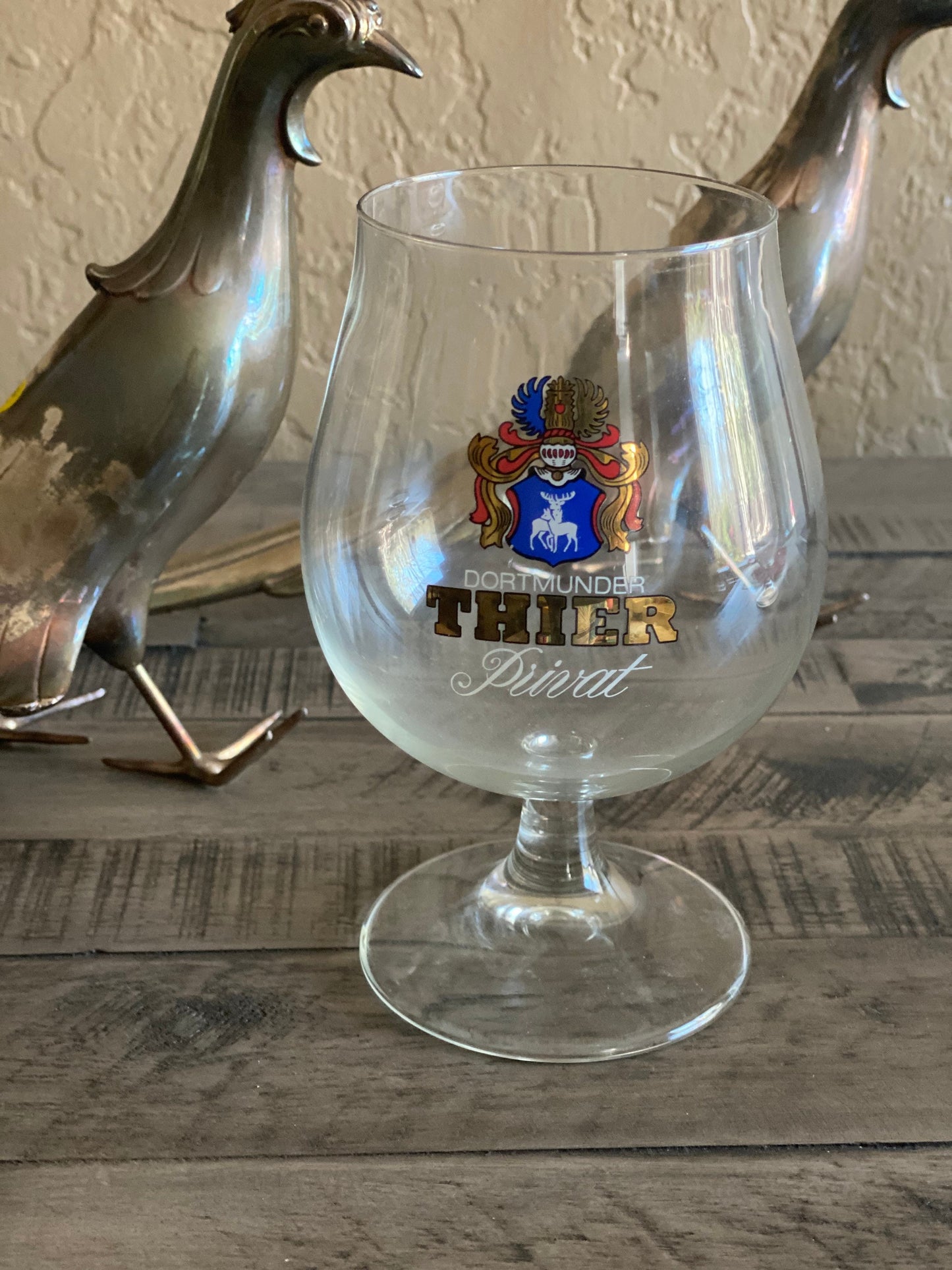 Vintage Dortmunder Thier Privat Beer Glass Tulip Beer Glass