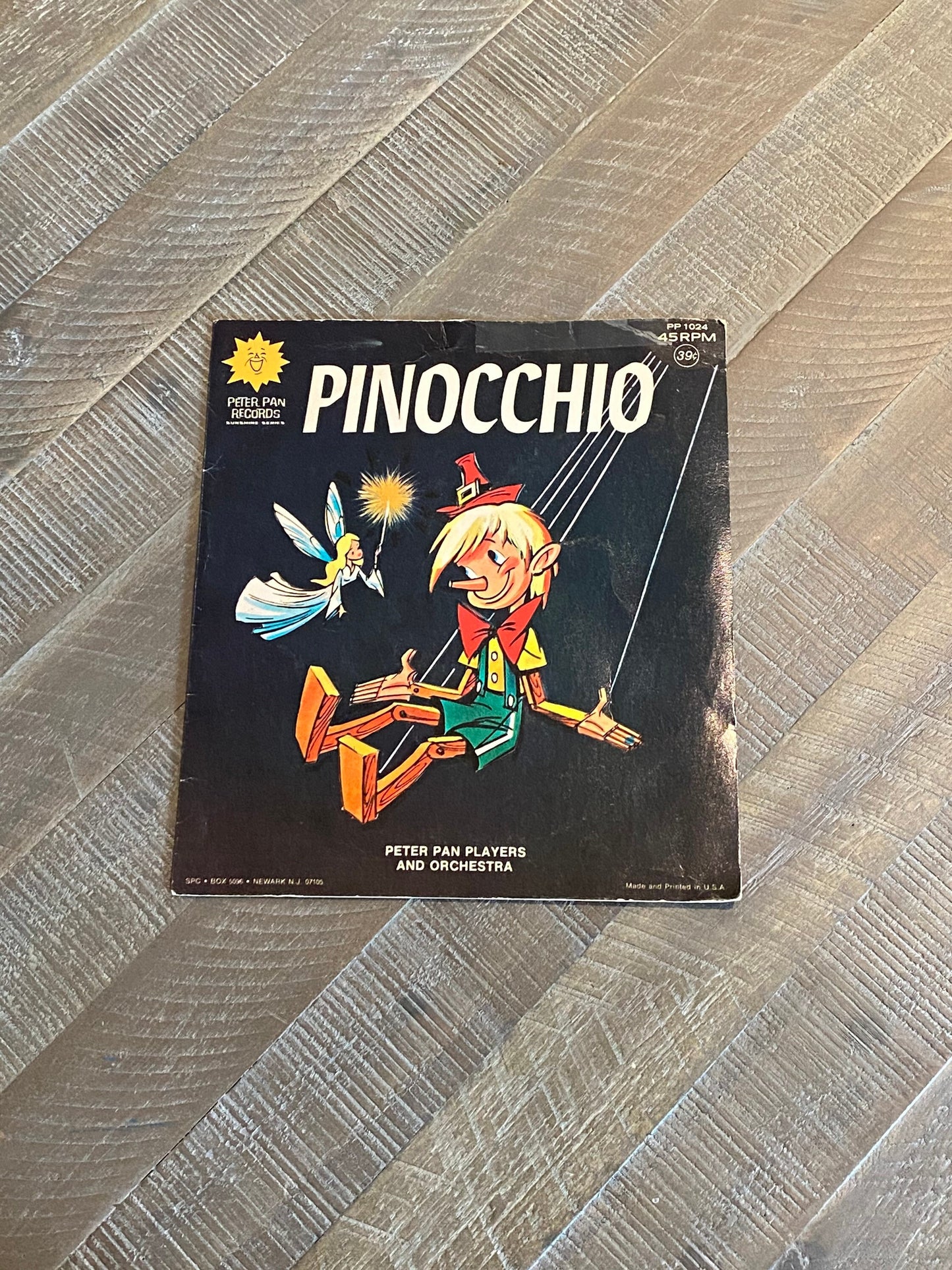 Peter Pan Records Double Record Pinocchio and Aladdin