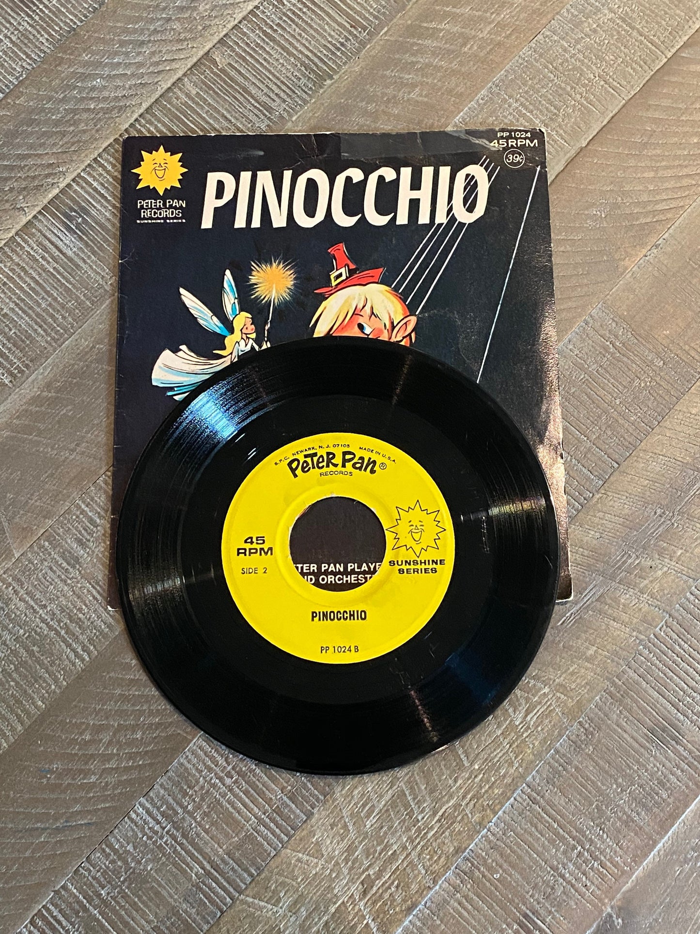 Peter Pan Records Double Record Pinocchio and Aladdin