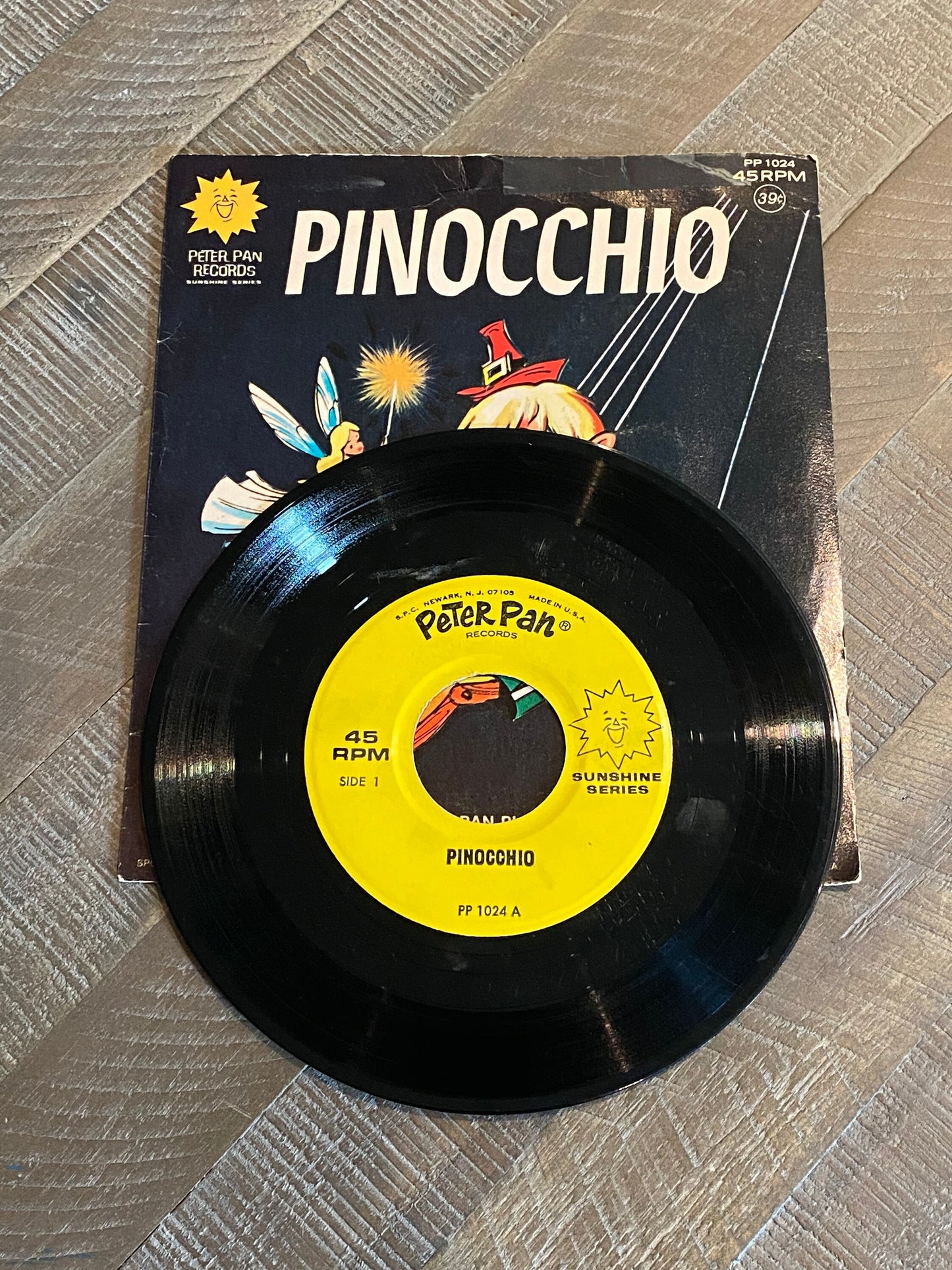 Peter Pan Records Double Record Pinocchio and Aladdin