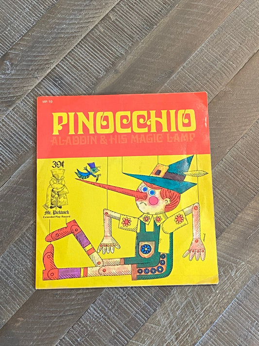 Mr. Pickwick Extended Play Record Double Record Pinocchio and Aladdin