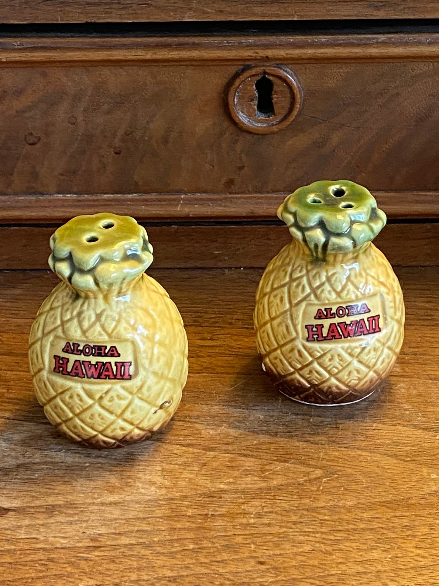 Vintage Aloha Salt and Pepper Shakers