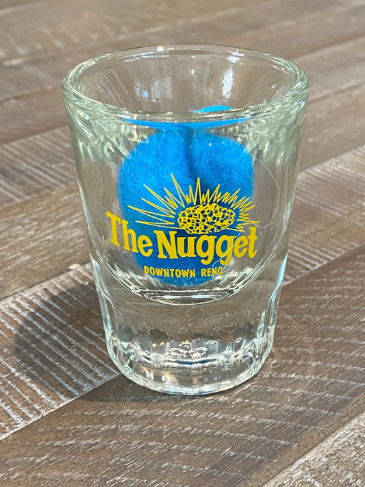 Vintage The Nugget Casino Downtown Reno Shot Glass