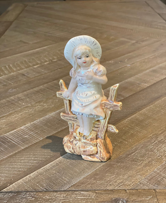 Vintage Lady Figurine Cowgirl Figurine