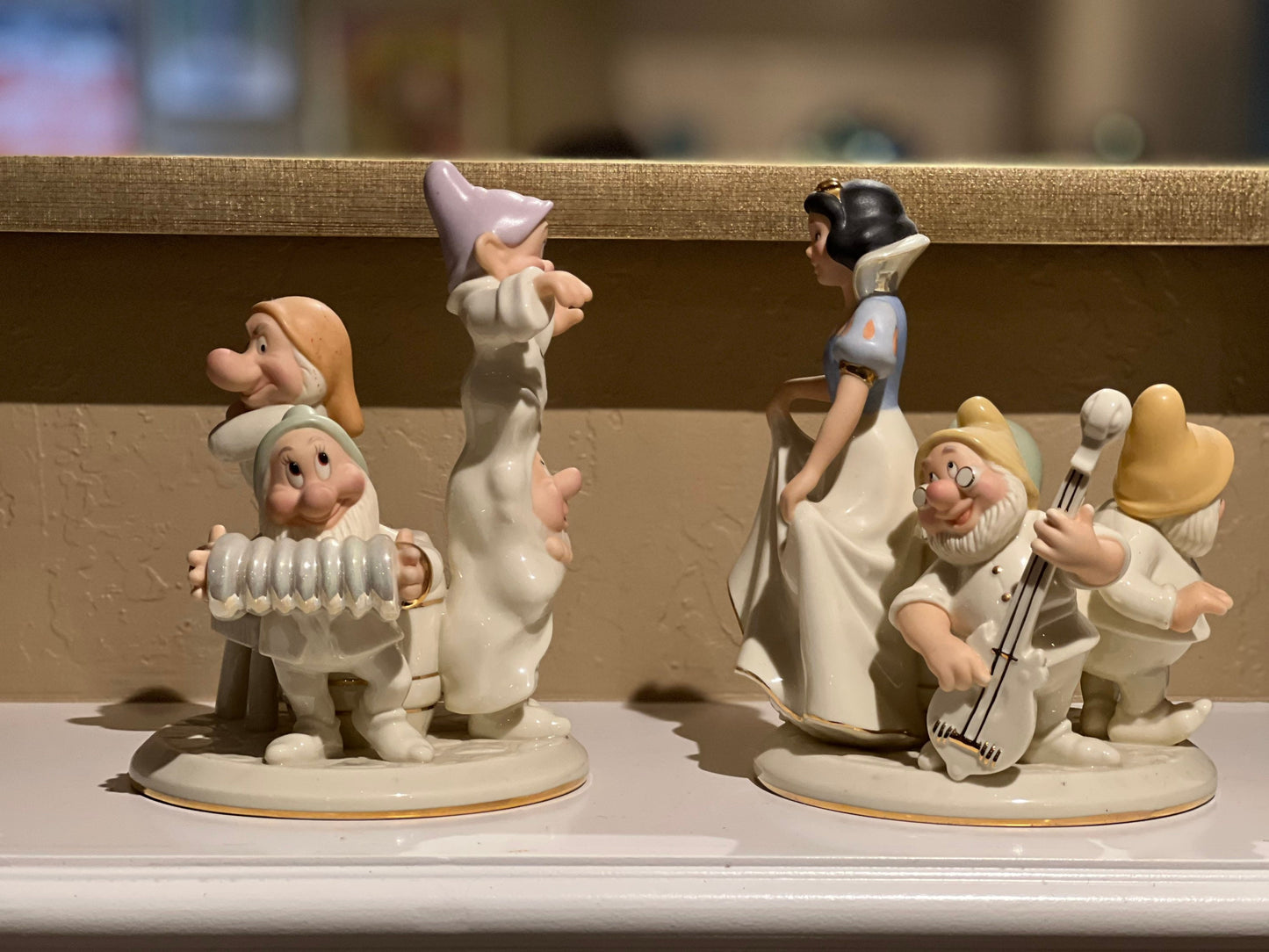 Lenox Disney Limited Edition Snow White and The Seven Dwarfs Candle Sticks Snow White Candle Holders