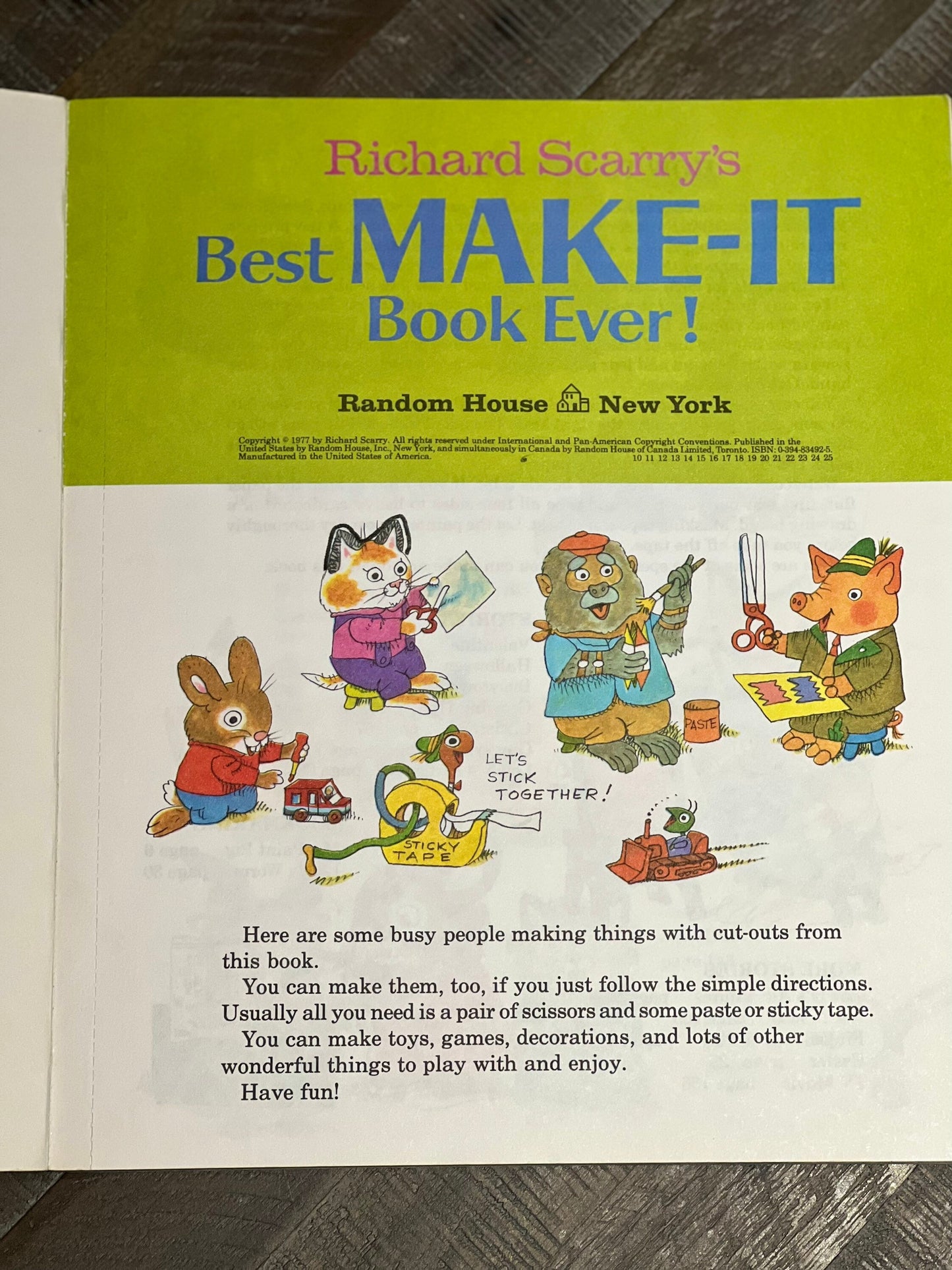 RARE Richard Scarry Best Make It Book Ever