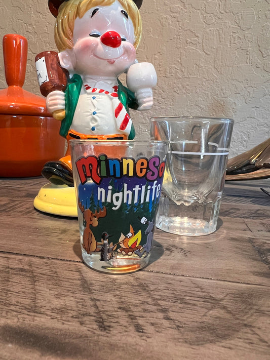 Vintage Minnesota Night Life Souvenir Shot glass