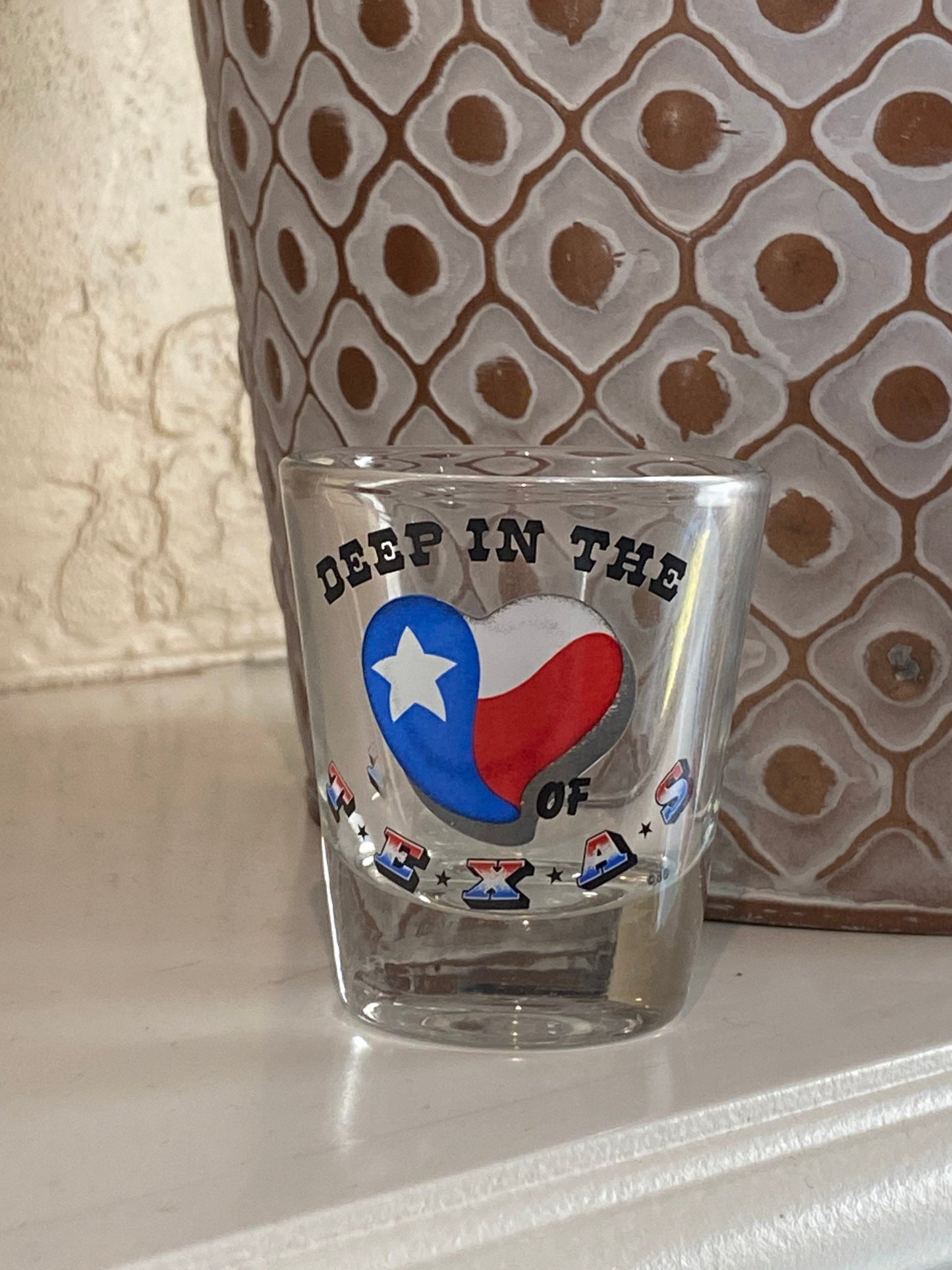 Vintage Deep In The Heart Of Texas Souvenir Shot glass