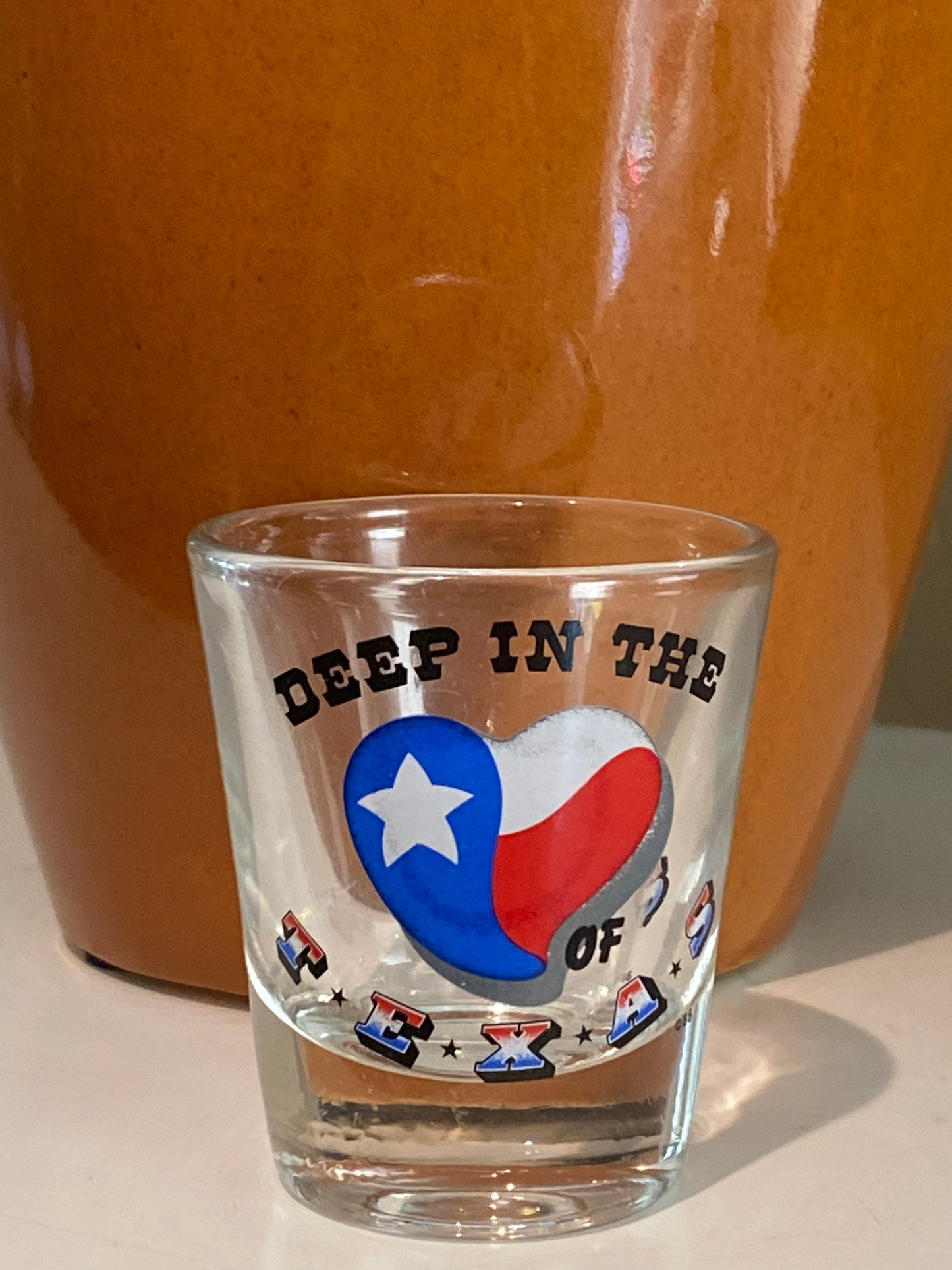 Vintage Deep In The Heart Of Texas Souvenir Shot glass