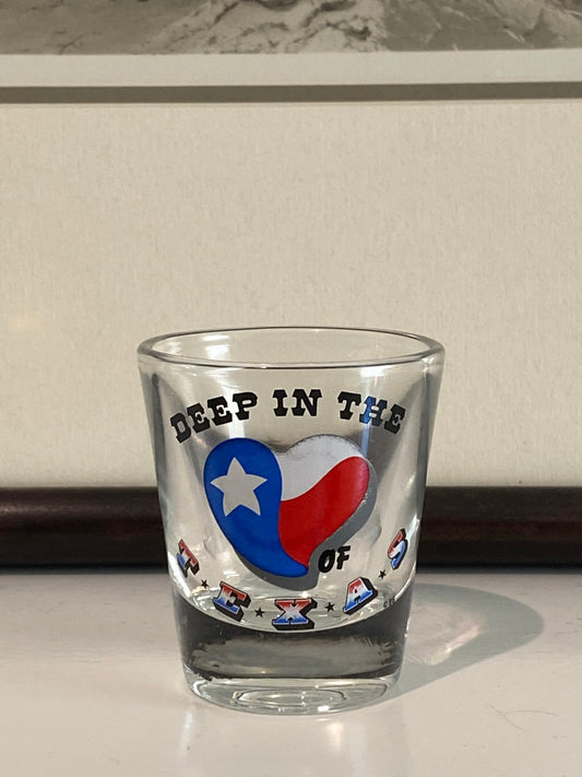 Vintage Deep In The Heart Of Texas Souvenir Shot glass