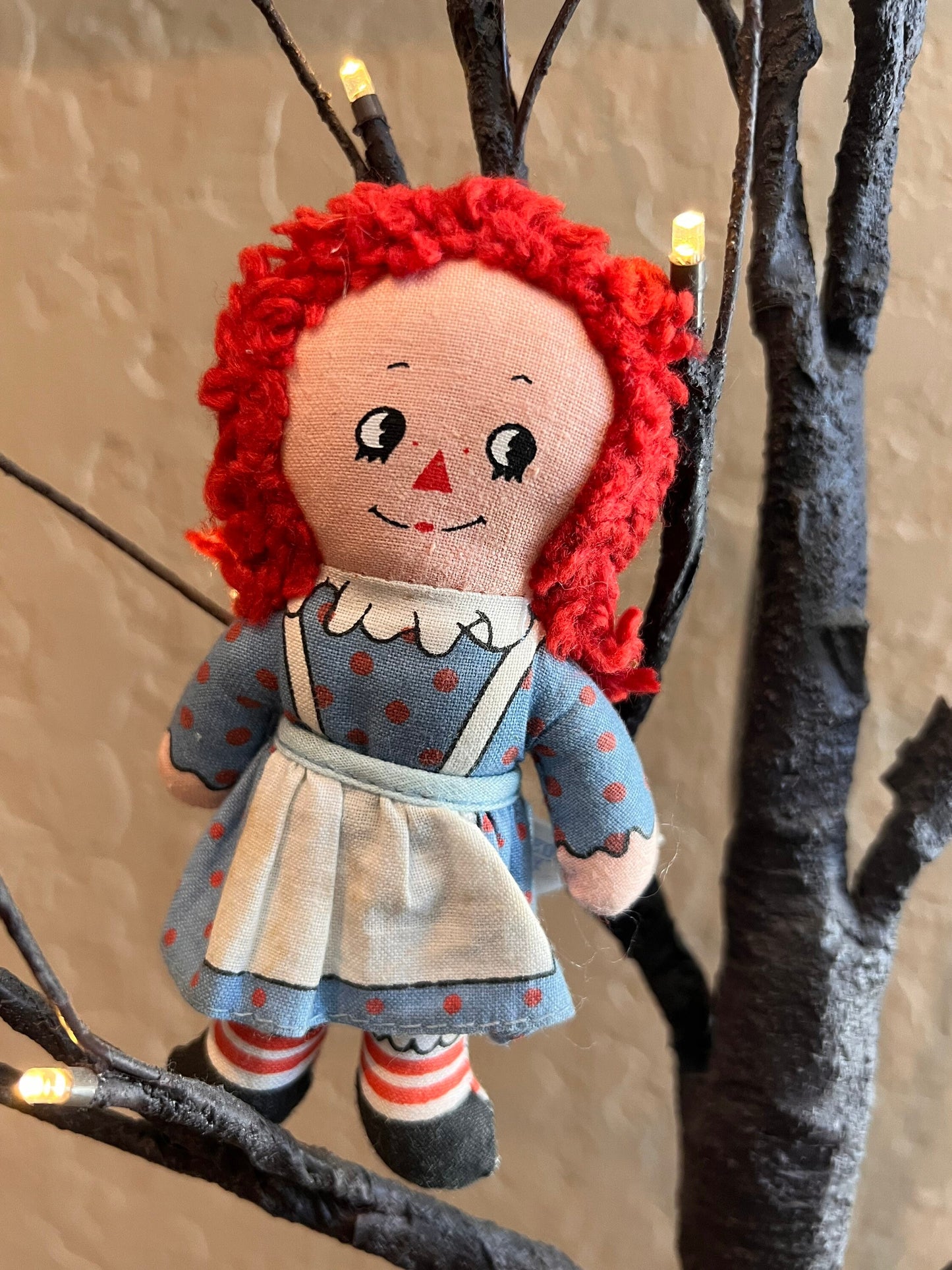 Raggedy Ann Holiday Christmas Ornament Raggedy Ann Mislabeled Plush Knickerbocker