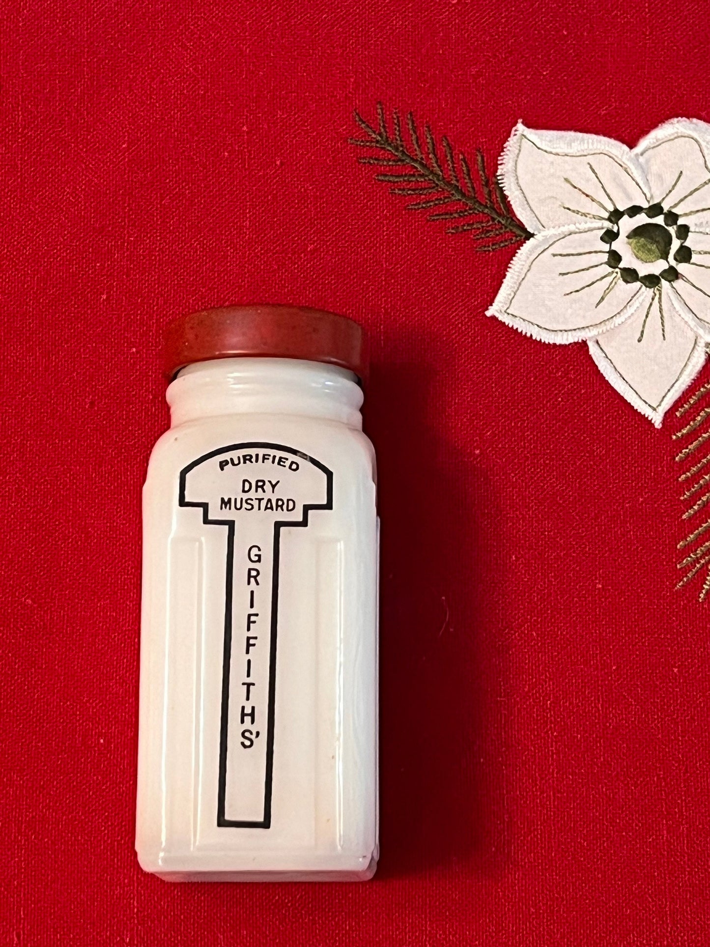 Griffith Laboratories Purified Spices Milk Glass Spice Jars White Milk Glass