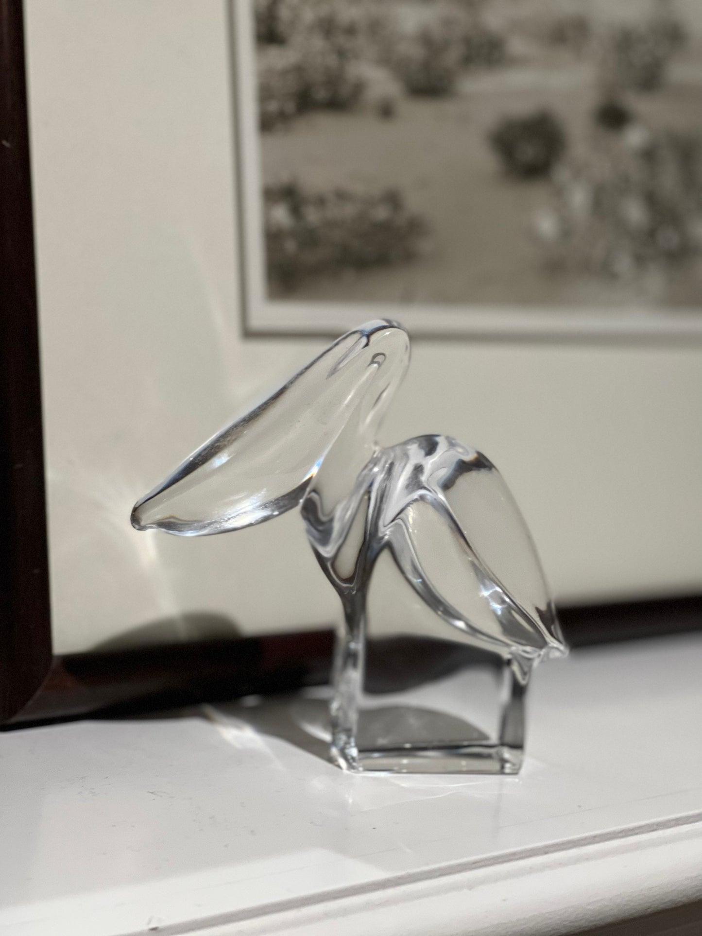 Orrefors Crystal Pelican Signed Numbered Crystal Bird  Figurine Toucan Paperweight