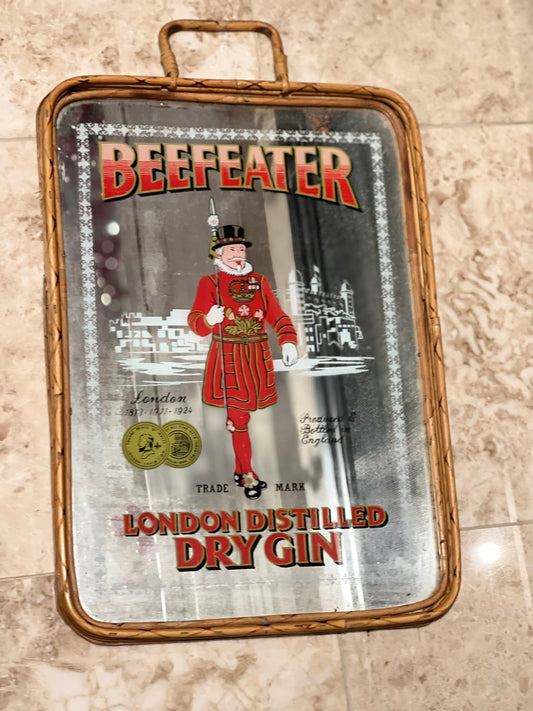 Beefeaters London Dry Gin Wooden Mirror Tray