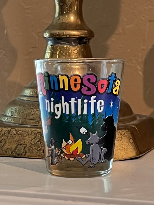 Vintage Minnesota Night Life Souvenir Shot glass