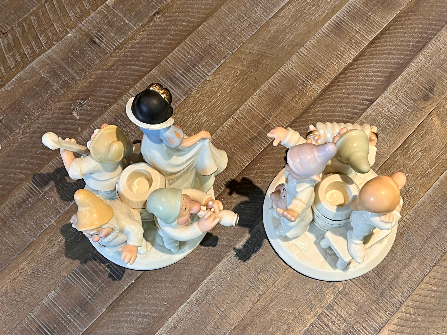 Lenox Disney Limited Edition Snow White and The Seven Dwarfs Candle Sticks Snow White Candle Holders