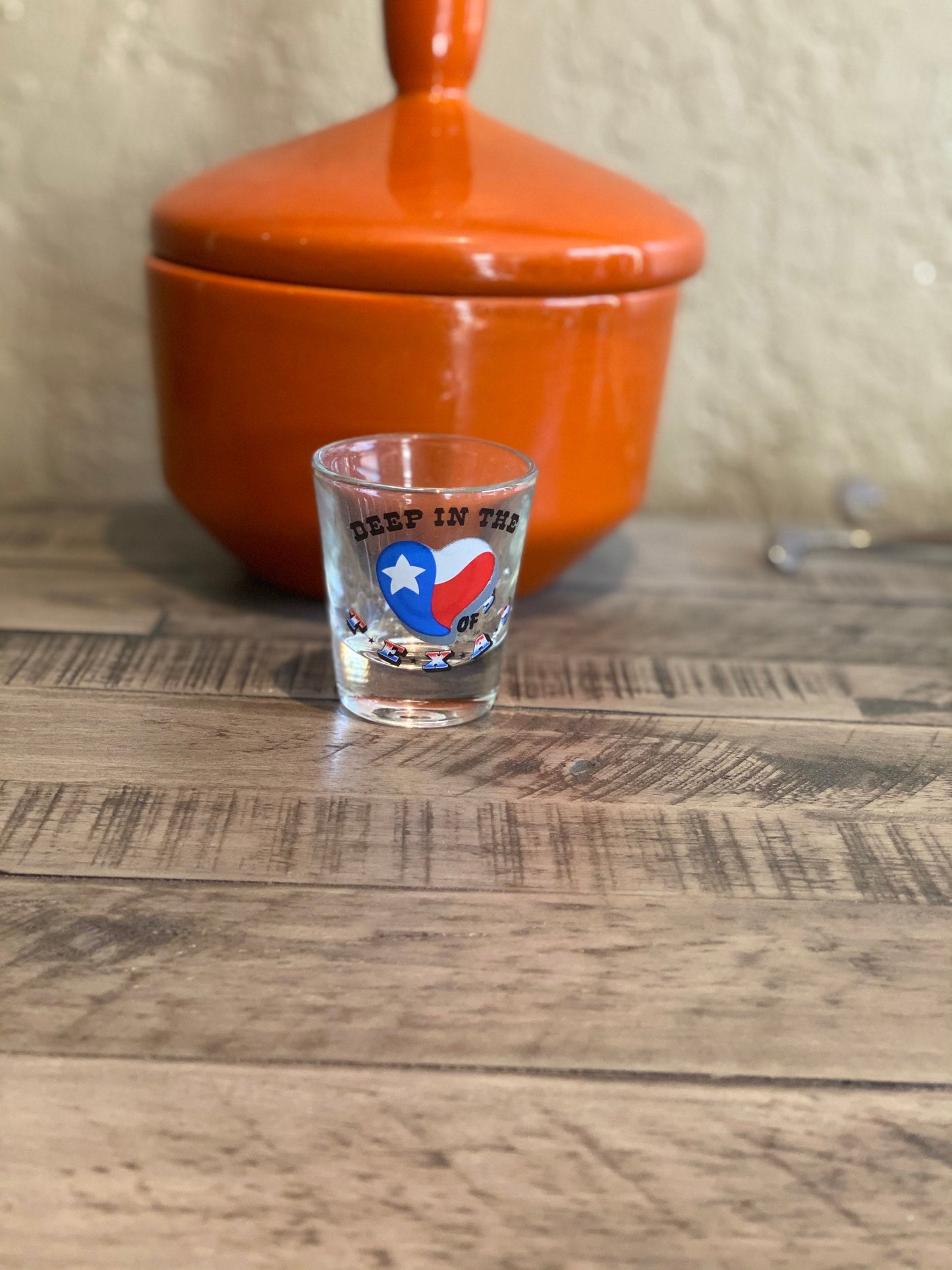 Vintage Deep In The Heart Of Texas Souvenir Shot glass