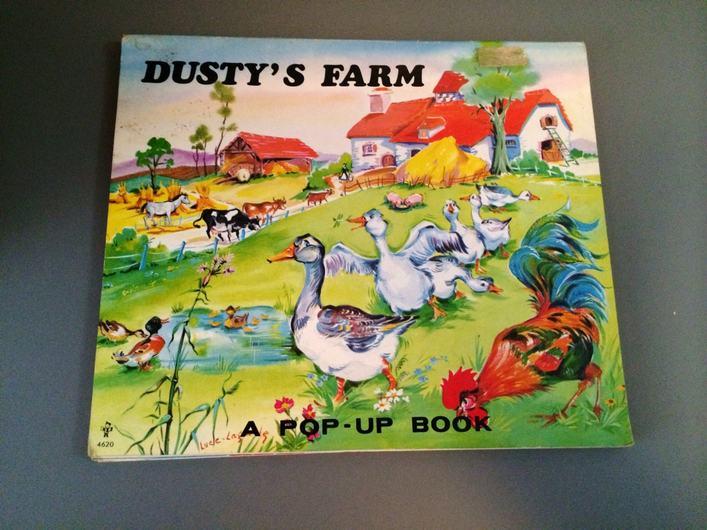 Vintage Dusty’s Farm Pop-Up Book Luce Lagarde Illustrated