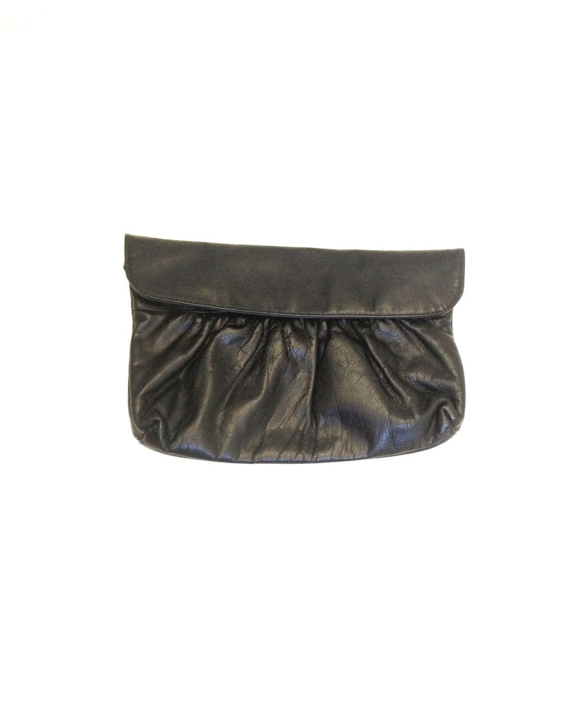 Vintage Juliette Black Leather Handbag Clutch