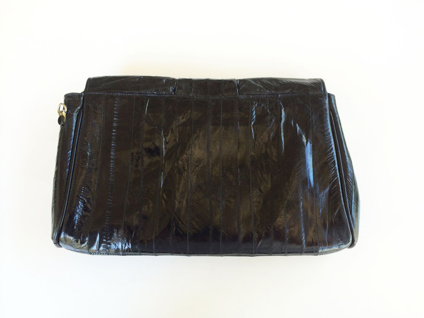 Black Eel Skin Handbag  Black Eelskin Clutch