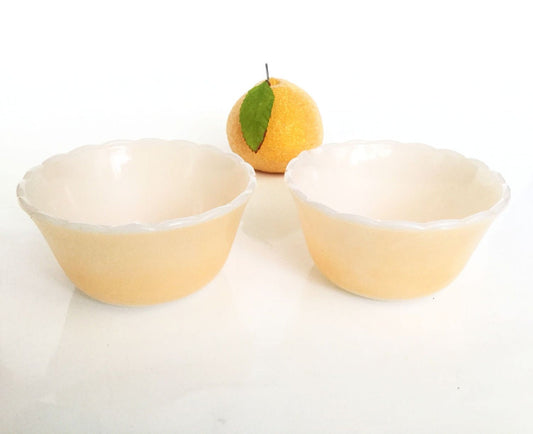 Fire King Peach Vintage Ovenware Bowls
