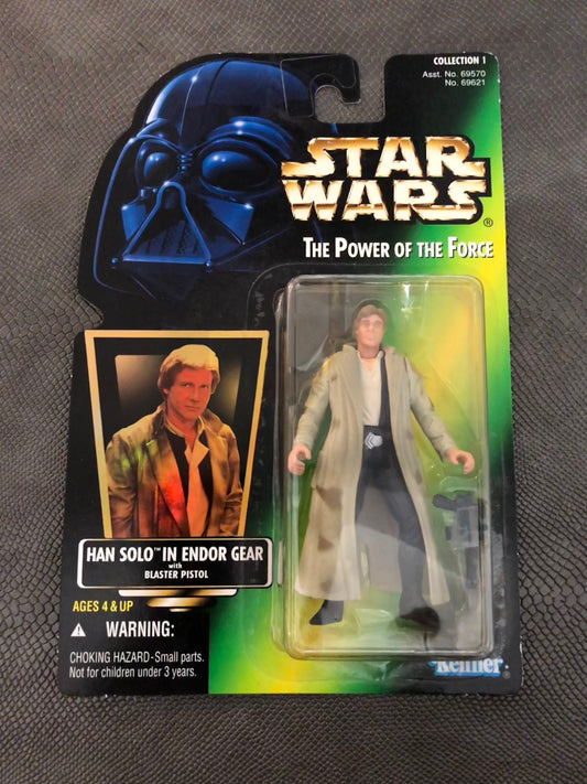 Star Wars The Power of the Force Han Solo Endor Gear Green Card 1996